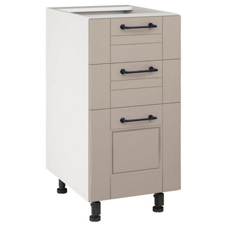 кухонный шкаф напольный Бергамо 820х400х504мм 3 ящика МДФ/ЛДСП