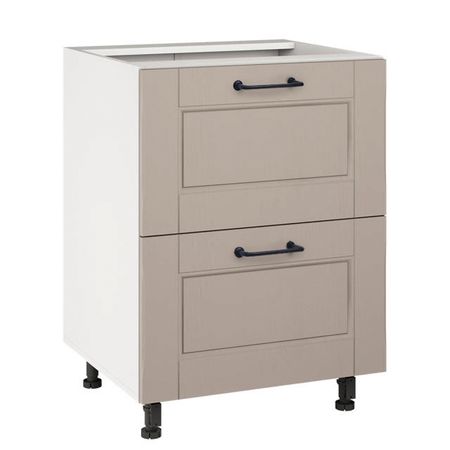 кухонный шкаф напольный Бергамо 820х600х504мм 2 ящика МДФ/ЛДСП