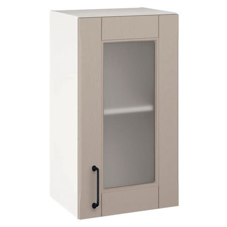 кухонный шкаф-витрина навесной Бергамо 720х400х312мм 1 дверь МДФ/ЛДСП