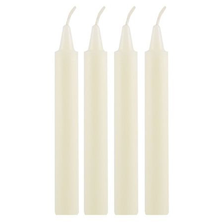 набор свечей РЫЖИЙ КОТ 4шт 17х1,8см 6ч/г белые без аромата