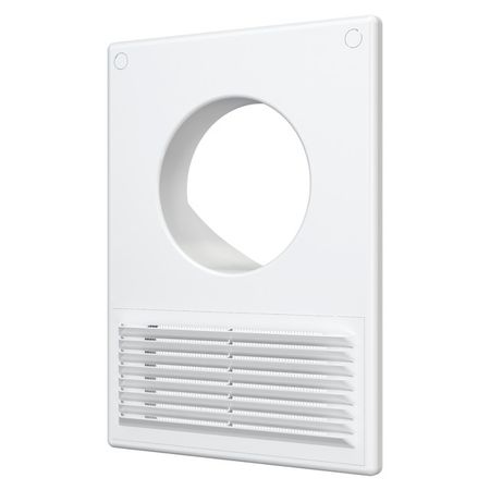 решетка вентиляционная ЭРА 184х254мм фланец D125 пластик белая