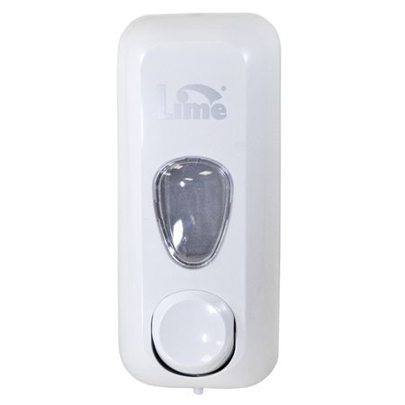 диспенсер LIME для жидкого мыла 9,5х10,5х23,5см 0,6л пластик белый