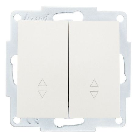 переключатель 2-клавишный LEZARD Vesna проходной жемчужно-белый перламутр