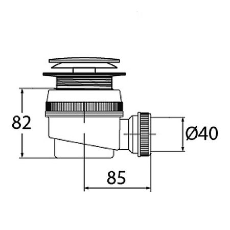 сифон для душевого поддона VIRPLAST клик-клак слив 40мм