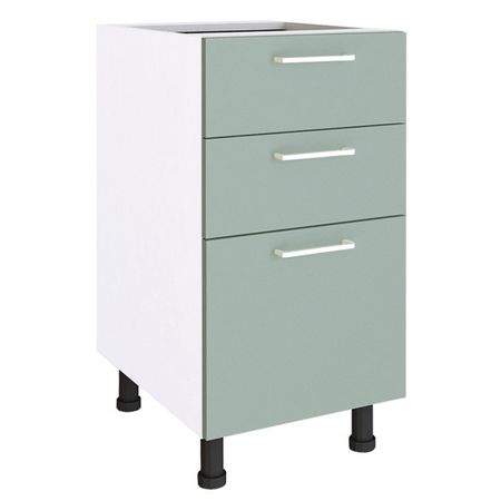 кухонный шкаф напольный Верде 400х550х820мм 3 ящика МДФ/ЛДСП