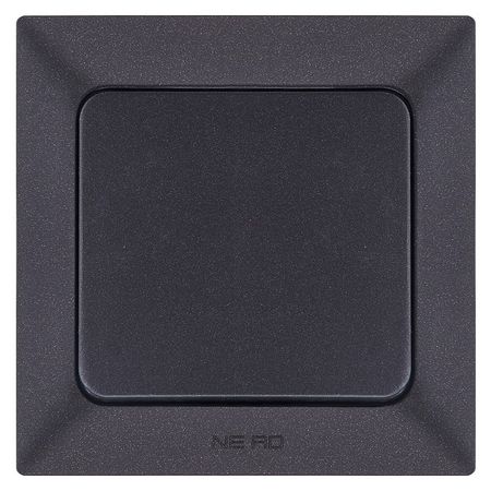 выключатель 1-клавишный NE-AD Aras металлик черный