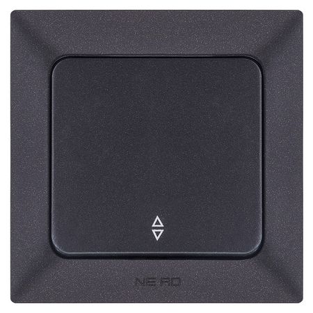 переключатель 1-клавишный NE-AD Aras металлик черный