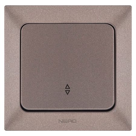 переключатель 1-клавишный NE-AD Aras металлик мокка