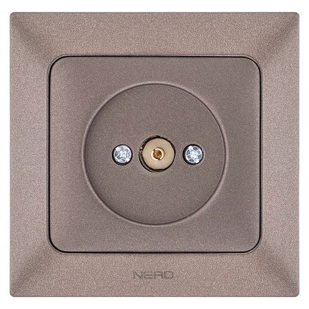 розетка телевизионная NE-AD Aras оконечная металлик мокка