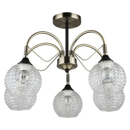 люстра потолочная MW-LIGHT Блеск 5х40Вт E27 металл бронза