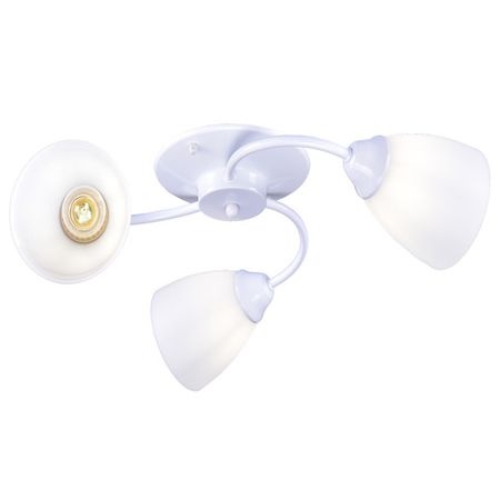 люстра потолочная РОССВЕТ Люпин 3х20Вт Е27 белый металл пластик