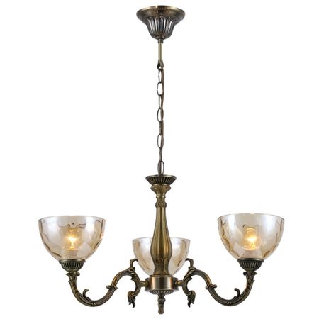 люстра подвесная SCHAFFNER Calcolo 3xE27 60Вт стекло металл бронза фоторамка подвесная бронза с каймой а3