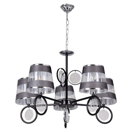 люстра подвесная MW-LIGHT Виталина 5х40Вт E14 металл черный хром