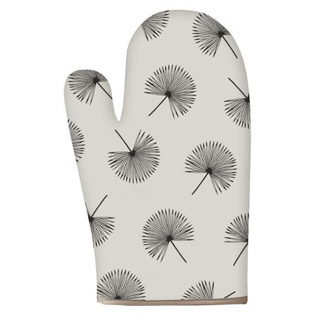 прихватка кухонная Одуванчики варежка 15х29см серая, арт.219-Одуванчики