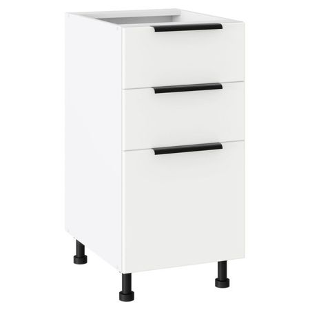 кухонный шкаф напольный Лира 820х400х504мм 3 ящика МДФ/ЛДСП