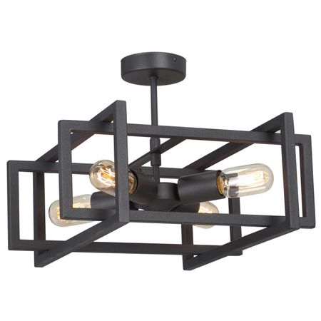 люстра потолочная VITALUCE Zing 4х40Вт E27 металл черный значков лягушки lucky jump металл 2 шт 25мм 1 шт 38мм зн2023 071