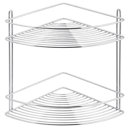 полка угловая 2-х ярусная 21,8х21,8х31см хром