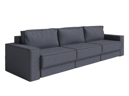 Орматек Диван-кровать Porto Middle трехсекционный (Ткань: Рогожка Nice Графит) 295x157