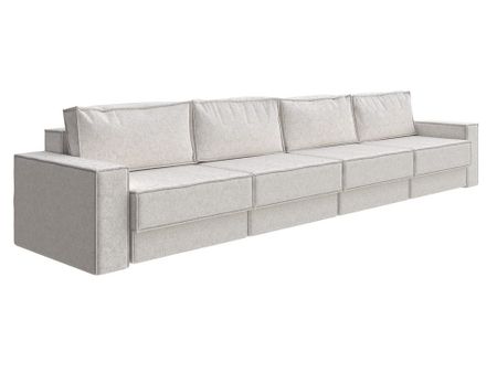 Орматек Диван-кровать Porto Hard четырехсекционный (Ткань: Рогожка Levis 12 Лён) 393x157