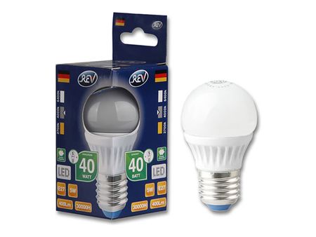 лампа светодиодная REV 5Вт E27 375лм 4000K 220В шар G45