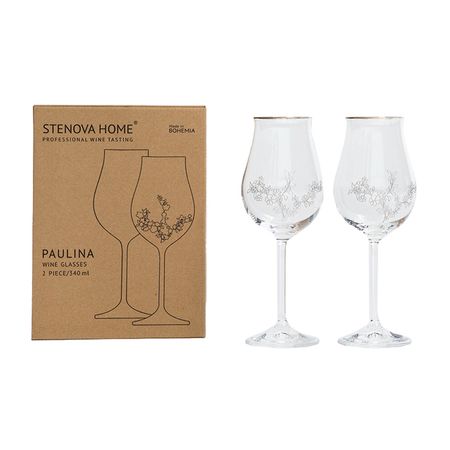 набор бокалов STENOVA HOME Paulina 2шт. 340мл вино стекло иван григорьевич пышнов вино самогон настойки коллекция лучших рецептов