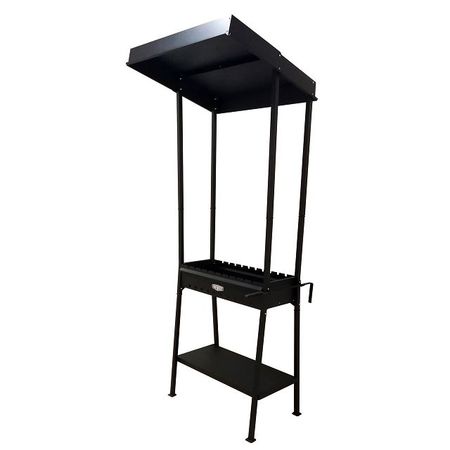 мангал стационарный Columba 78х71х207см сталь 3мм с крышей