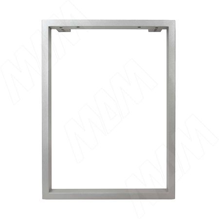 Пилар опора для стола П-образная, 60х30, 595xH820 (+10 мм), хром матовый (RAL 9006, муар) (П60X30/595X820 CRM)