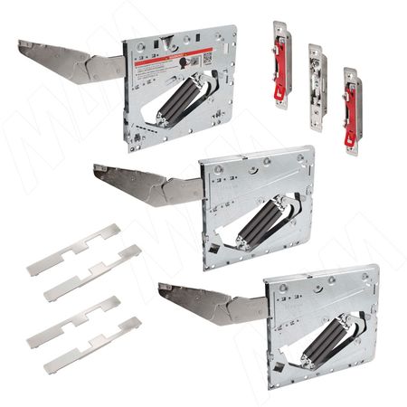 Kinvaro T-SLIM Tipmatic, комплект поворотно-подъемных механизмов без заглушек для деревянных фасадов, коэффициент мощности 1500-3375 (TS151149024)