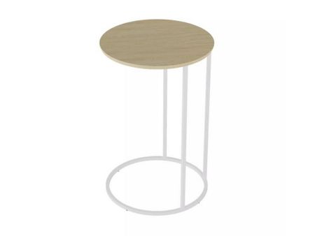 Орматек Стол придиванный Остин (Металл + МДФ Дуб янтарный) 45x45