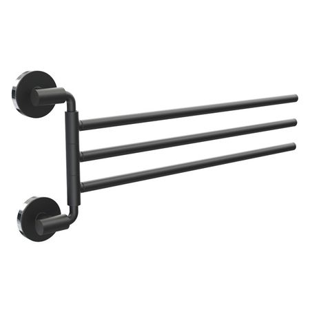 полотенцедержатель тройной поворотный FORA Lord черный