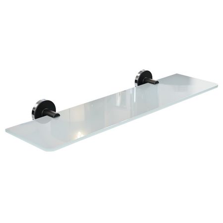 полка прямая FORA Lord черный стекло