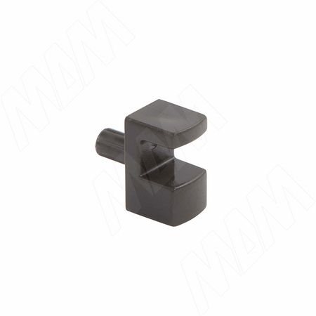 KOSMO полкодержатель для стеклянных полок толщиной 5-6 мм, со штоком, антрацит (1 60200 10 EE)