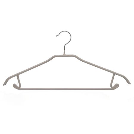 вешалка TODELIA 36см универсальная для лёгкой одежды с крючками металл с ПВХ покрытием серый