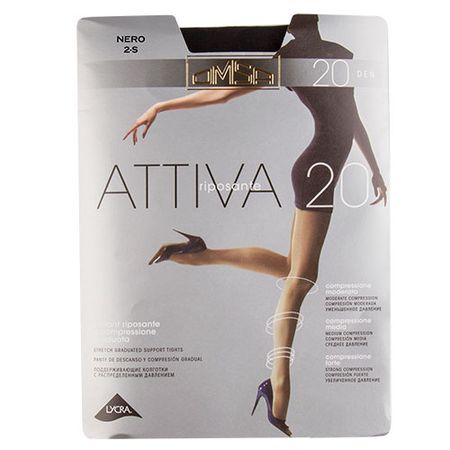 Колготки женские OMSA ATTIVA 20 den Nero р-р 2 nero 8 просто как дважды два