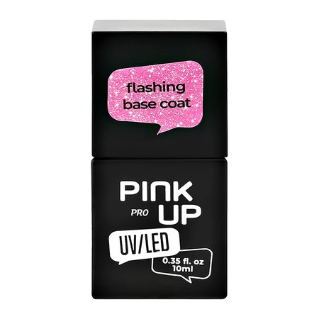 Светоотражающая база для ногтей UV/LED PINK UP PRO flashing base coat тон 07 10 мл