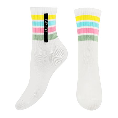 Носки женские MINIMI MINI SPORT CHIC полосы Bianco 39-41 mini house diy оранжерея в английском стиле