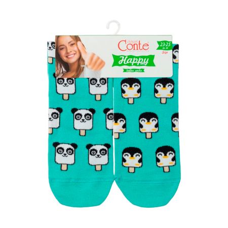 Носки женские CONTE ELEGANT CE HAPPY бирюза 36-39 ассиметричный принт евгения петровна бахурова обведем рисунки
