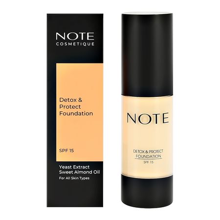 Основа тональная для лица NOTE DETOX AND PROTECT SPF 15 с детокс-эффектом тон 100 Cashmere beige наполеон хилл принципы изобилия как правильное мышление помогает достигать целей и исполнять желания