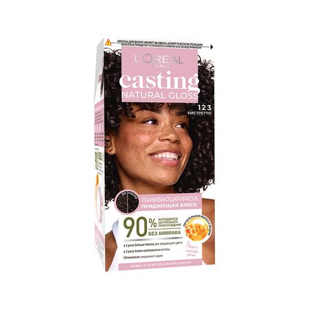 Крем-краска для волос LOREAL CASTING NATURAL GLOSS Ухаживающая тон 123 Ристретто