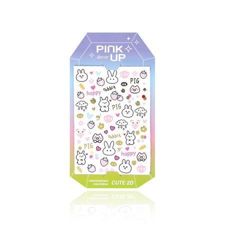 Наклейки для ногтей PINK UP DECOR CUTE COLLECTION 2D переводные тон 115