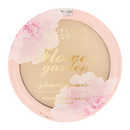Пудра компактная для лица EVELINE FLOWER GARDEN с эффектом сияния пакет а4 32 25 5 15 flower rabbit дет бум мат ламинат