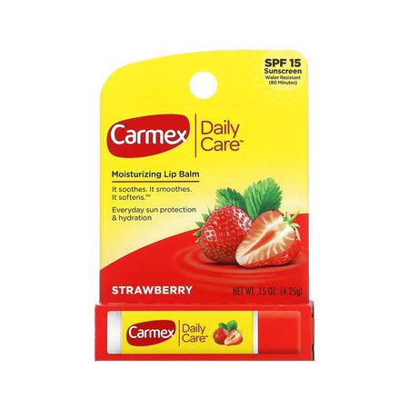 Бальзам для губ CARMEX КЛУБНИКА в стике SPF-15 4,25 г фридл и дети терезина