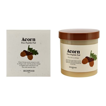 Диски для лица SKINFOOD ACORN с пептидами и экстрактом желудя 60 шт корейские мифы