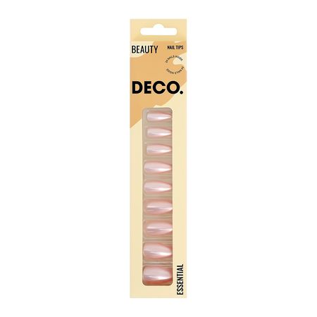 Набор накладных ногтей с клеевыми стикерами DECO. ESSENTIAL shiny rose 24 шт + клеевые стикеры 24 шт текстовыделители 4 а shiny