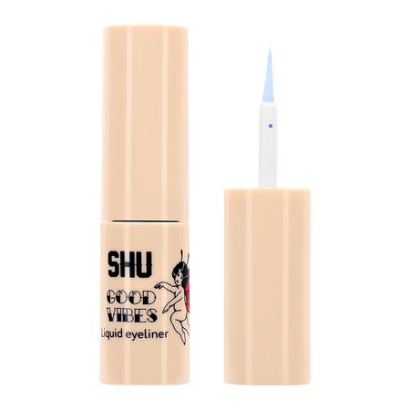 Подводка для глаз SHU GOOD VIBES стойкая жидкая тон 114 Матовый голубой