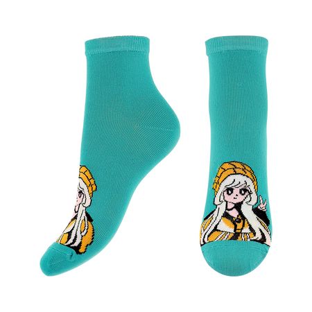Носки женские MONCHINI ANIME голубой 38-40 дневник школьный listoff голубой