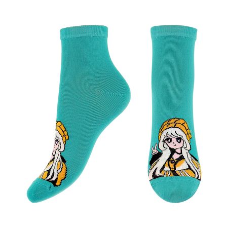 Носки женские MONCHINI ANIME голубой 35-37 дневник школьный listoff голубой