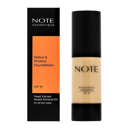 Основа тональная для лица NOTE DETOX AND PROTECT SPF 15 с детокс-эффектом тон 129 Peach beige наполеон хилл принципы изобилия как правильное мышление помогает достигать целей и исполнять желания
