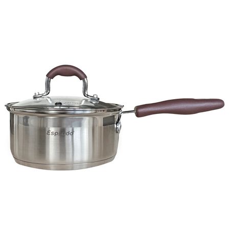 ковш ESPRADO Toffee 1,5л 16см нерж.сталь стекл.крышка индукция
