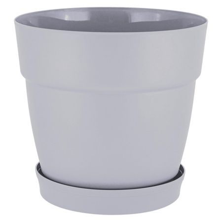 горшок пластиковый Villa de Fiori 48л на колесиках серый